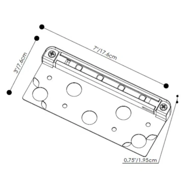 Pro-Trade LL1 7" Ledge Light Bronze Finish & Stainless Steel Mounting Plate w/ 1.25W 2700K LED (PT-LL1-BZ-LED)