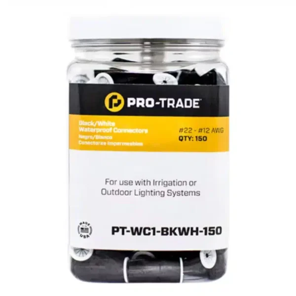 Pro-Trade Black/Gray Wire Connector #22-#12, 150-Pack Canister (PT-WC1-BKWH-150)