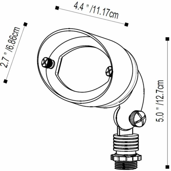 Pro-Trade FL2 Flood Lighting Brass Housing Antique Finish w/ 2.5W 2700K T3 LED (PT-FL2-BS-LED)