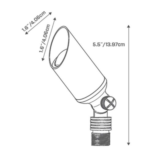 Pro-Trade BUL2 Up Light Brass Housing Antique Finish w/ 3W 2700K 40 Degree MR11 LED (PT-BUL2-BS-LED-3FL)