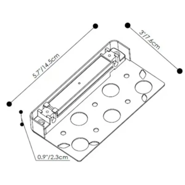 Pro-Trade Ledge Light LL2 w/ Removable LED Module Black Finish 5.7" 0.8W 2700K (PT-LL2-BK-LED)