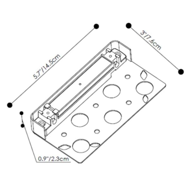 Pro-Trade LL2 5.7" Ledge Light Gray Finish w/ 0.8W 2700K Removable LED Module (PT-LL2-GY-LED)