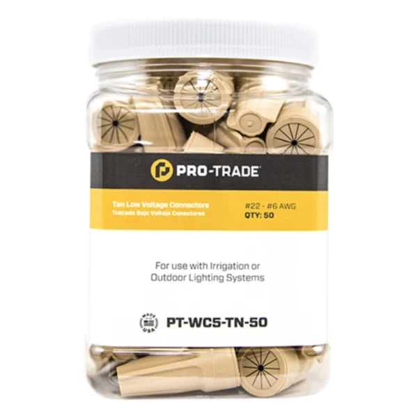 Pro-Trade Tan Wire Connector 50 PC Canister (PT-WC5-TN-50)